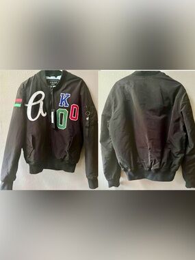 AKOO Black Bomber Chips Jacket Mens M MSRP $155~NWT